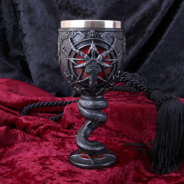 Photo #5 of product B4476N9 - Baphomet Sabbatic Goat Diety Goblet 16cm