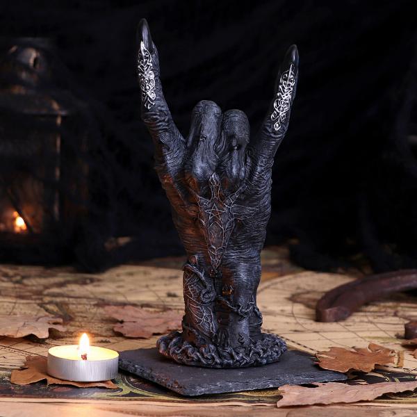 Photo #5 of product B5159R0 - Baphomet's Horns Horror Hand Figurine
