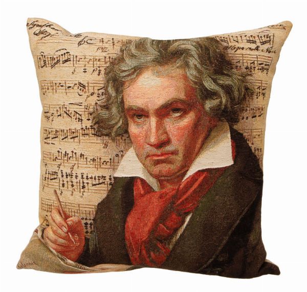 Phot of Beethoven Composer Tapestry Cushion