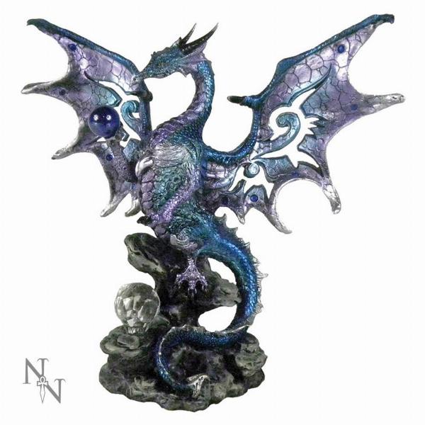 Photo #2 of product AL50262 - Blue Dragon Protector Metallic Dragon Ornament