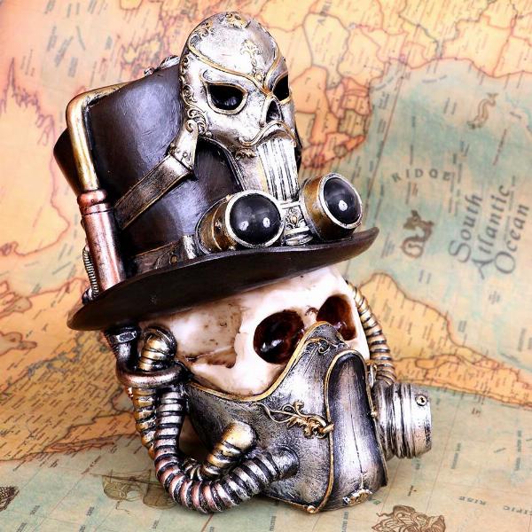 Photo #5 of product U4947R0 - Steampunk Breathe Easy Venetian Mask Skull Ornament