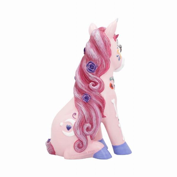 Photo #3 of product B4727P9 - Candycorn Pink Day of the Dead Skeleton Unicorn Figurine