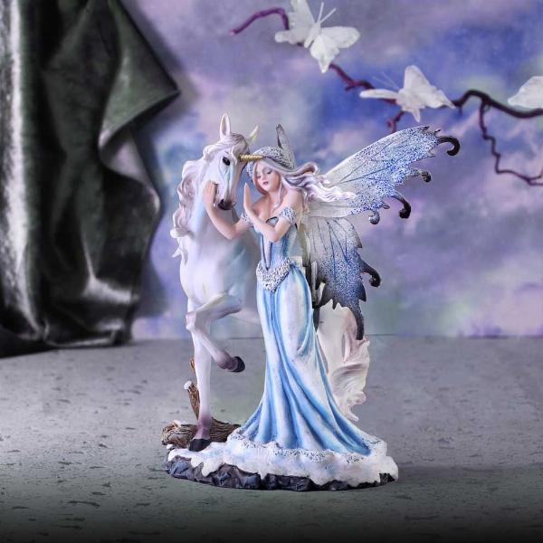 Photo #5 of product NEM3412 - Comfort  21.5cm Ice Fairy and White Unicorn Figurine