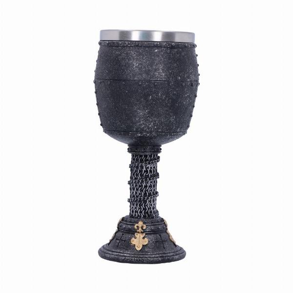 Photo #3 of product B3245H7 - Crusader Medieval Knight Chainmail Wine Goblet