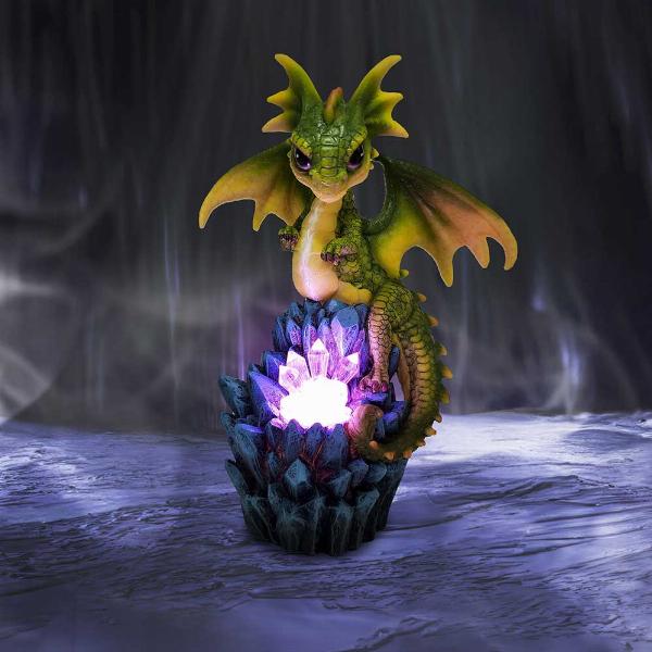 Photo #5 of product U6704A24 - Crystal Peak Dragon Illuminating Figurine 18cm