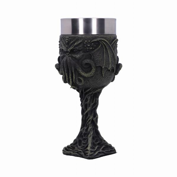 Photo #2 of product D2625G6 - Cthulhu's Thirst Goblet Lovecraft Octopus Monster Wine Glass