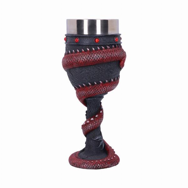 Photo #4 of product B5882V2 - Dragon Coil Goblet Red 20cm