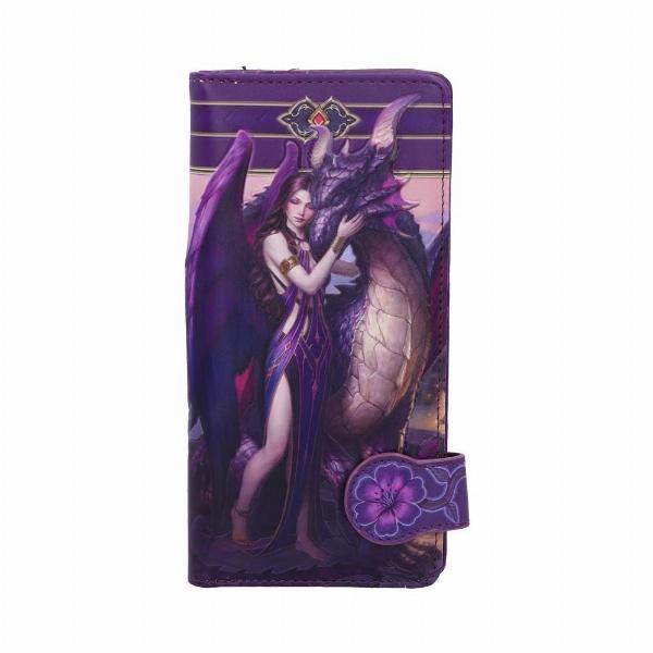 Photo #5 of product B3935K8 - Nemesis Now James Ryman Dragon Sanctuary Embossed Purse Purple 18.5cm