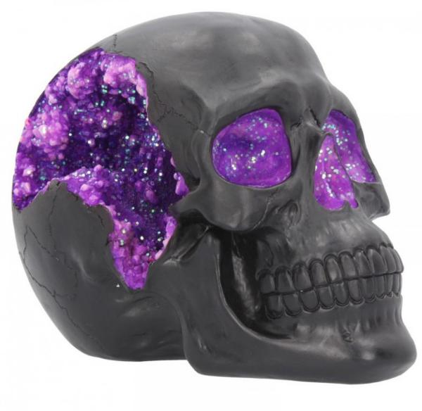 Photo of Geode Black Skull Ornament