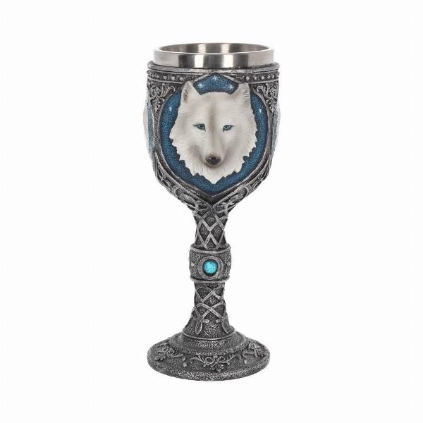 Photo #5 of product K2853G6 - White Winter Ghost Wolf Wine Glass Goblet