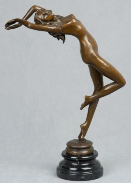 Photo of Graceful Nude Lady Bronze Figurine