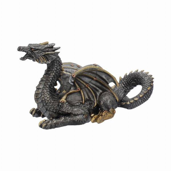 Photo #3 of product U4071M8 - Guardian of the Grapes Steampunk Mechanical Dragon Wine Bottle Holder 32cm