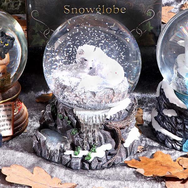 Photo #5 of product B3653J7 - Lisa Parker Guardian of the North Wolf Snowglobe