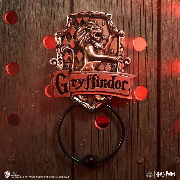 Photo #5 of product B6306X3 - Officially Licensed Harry Potter Gryffindor Crest Door Knocker Bronze 24.5cm