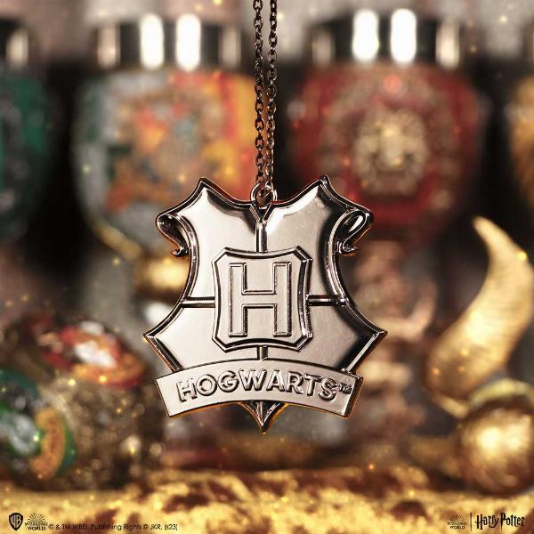 Photo #5 of product B6479X3 - Harry Potter Hogwarts Crest Silver Weighted Hanging Ornament 6cm