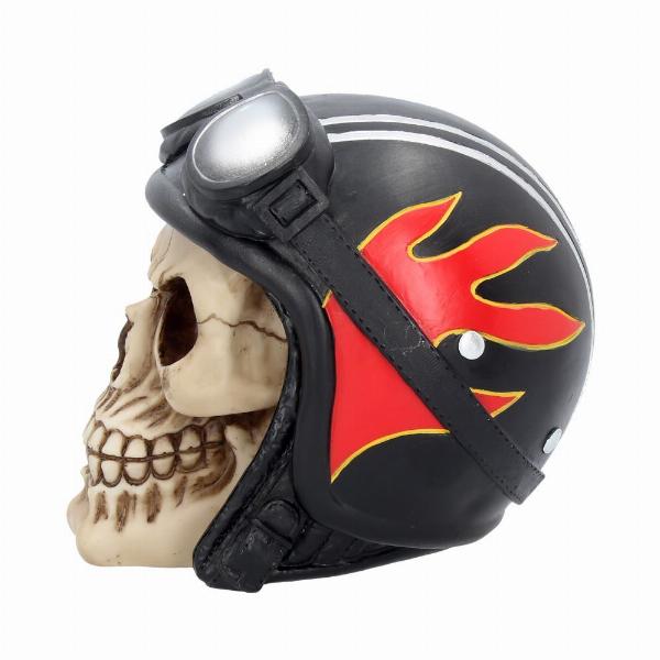 Photo #3 of product U3539J7 - Hell Fire Biker Flame Helmet Skull Ornament