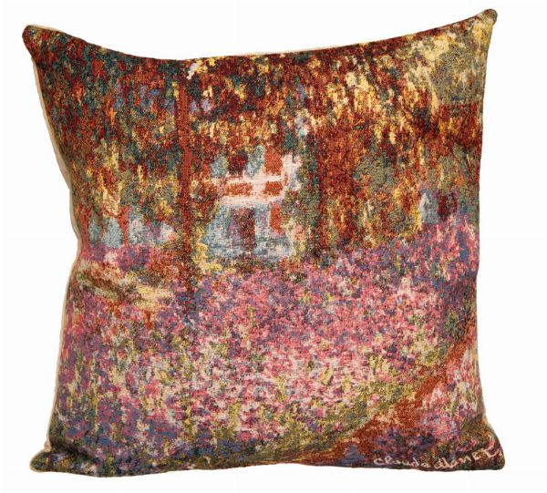 Phot of Irises By Monet Tapestry Cushion