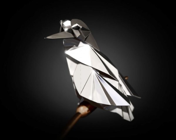 Photo of Kingfisher Hallmarked Sterling Silver and Bronze Figurine NOMI Design