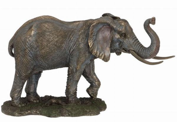 Photo of Large Bronze Elephant Standing 33cm