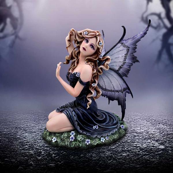 Photo #4 of product D7168B25 - Lavender  Enchanted Kneeling Fairy Figurine