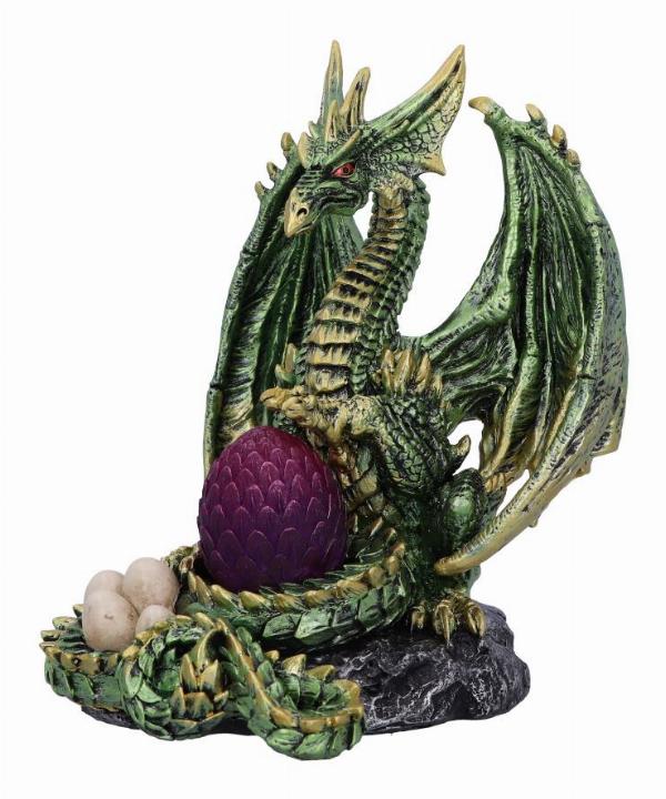 Photo #2 of product U6289X3 - Light Bearer Metallic Dragon Figurine 19.5cm