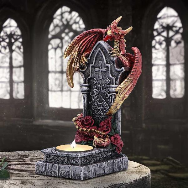 Photo #5 of product U7052M25 - Light of the Dragon Red Ornamental Tealight Holder