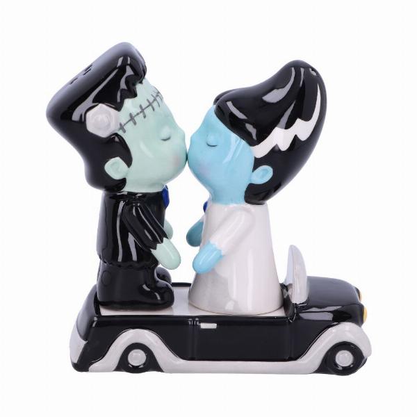 Photo #3 of product D6121W2 - Frankenstein and His Bride Salt and Pepper Shakers 11.4cm