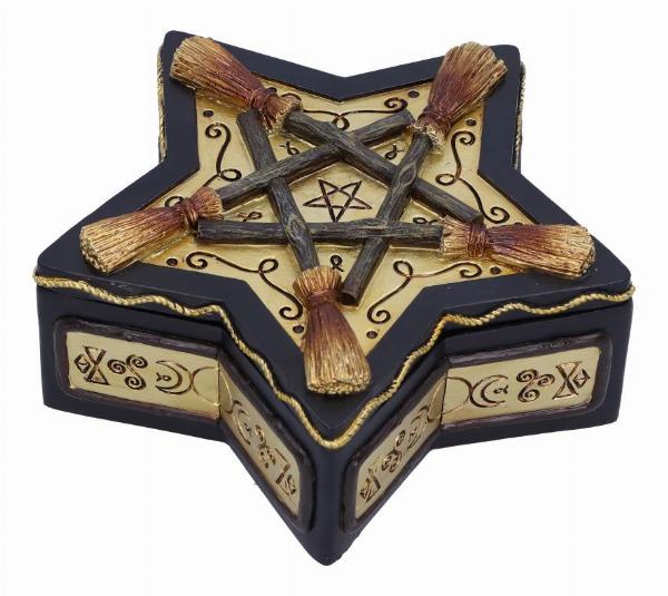Photo #2 of product U6432X3 - Magick Protector Wiccan Broomstick Box 16cm