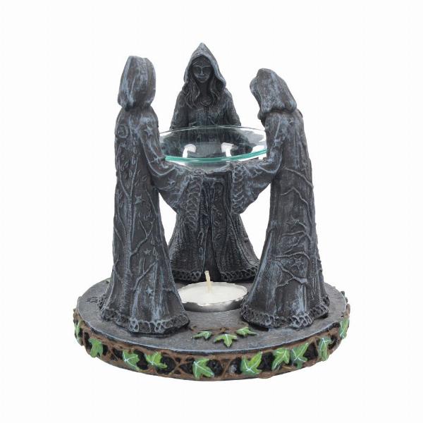 Photo #3 of product NOW127 - Pagan Magik Circle Triple Moon Oil Burner. (16cm)