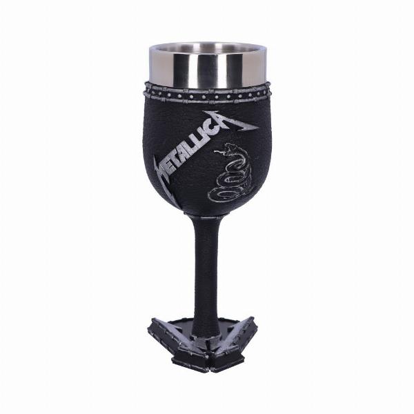Photo #3 of product B5222R0 - Officially Licensed Metallica Black Album Goblet Wine Glass