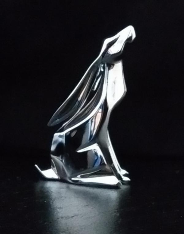 Photo of Moon Gazing Hare Hallmarked Sterling Silver Miniature NOMI Design