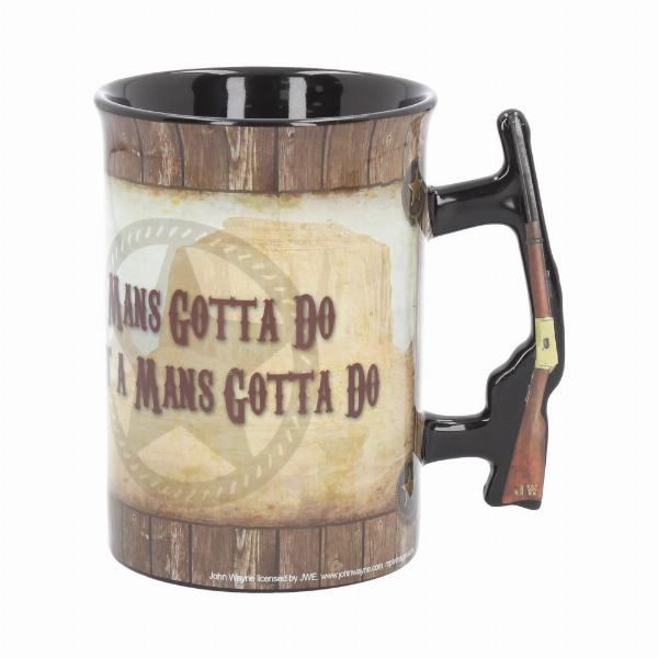 Photo #5 of product C3624J7 - Officially Licensed John Wayne Mug- A Mans Gotta Do