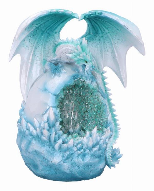 Photo #4 of product U6869C24 - Northern Lights Light Up Dragon Geode Ornament