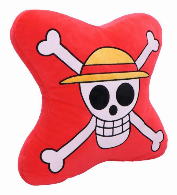 Photo #4 of product C6923C24 - One Piece Skull and Cross Bone Cushion in Red