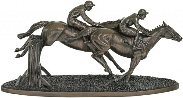 Photo of Over The Last Bronze Horse Sculpture 47cm Large