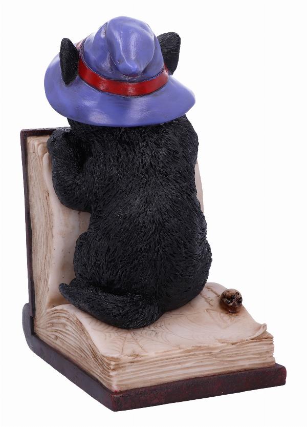 Photo #3 of product U6504Y3 - Peek-a-boo Witch Cat Bookend