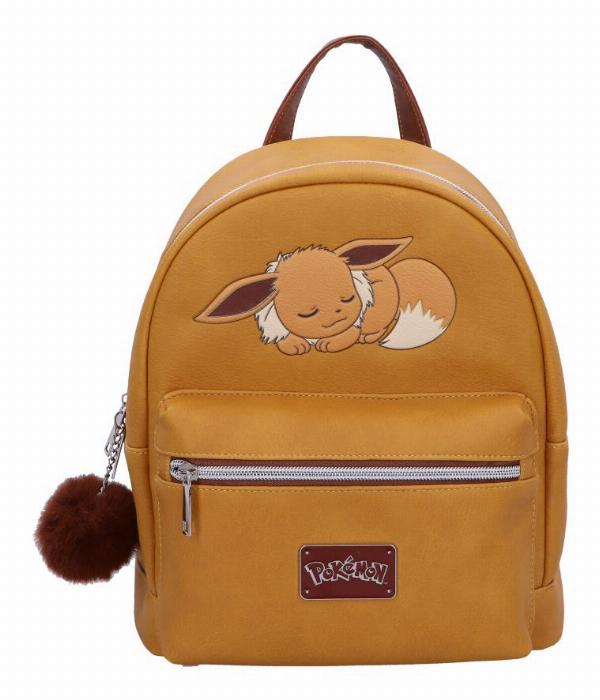 Photo #1 of product C6809B24 - Pokmon Sleeping Eevee Backpack in Brown