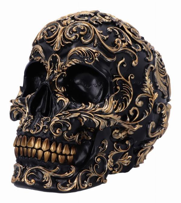 Photo #3 of product B6586Y3 - Renaissance Black and Gold Skull