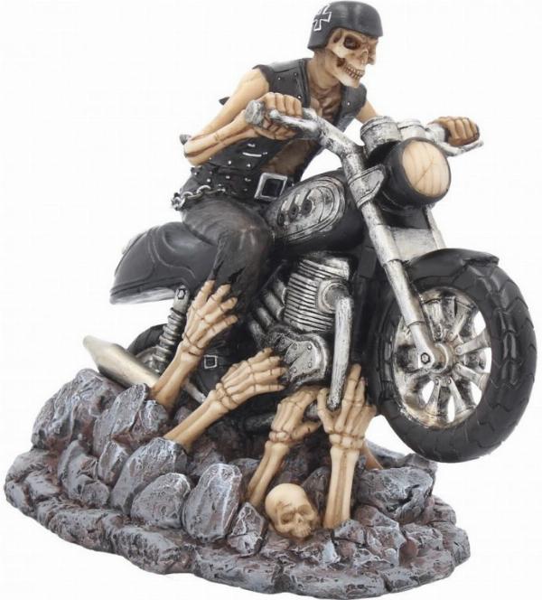 Photo of Ride out of Hell Skeleton Biker Figurine James Ryman 18cm