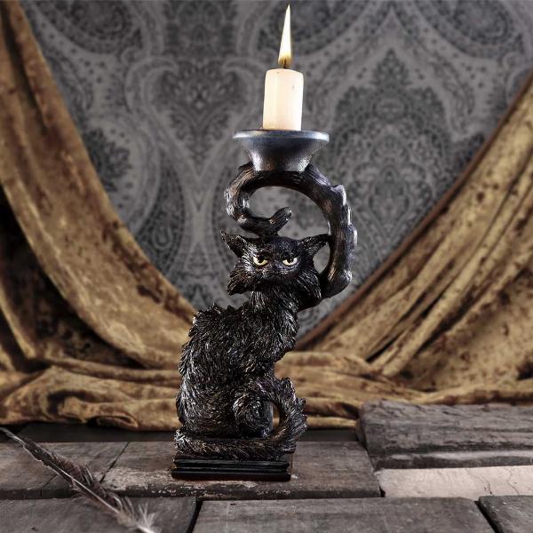 Photo #5 of product B6300X3 - Witches Familiar Salem Candlestick Holder 20cm