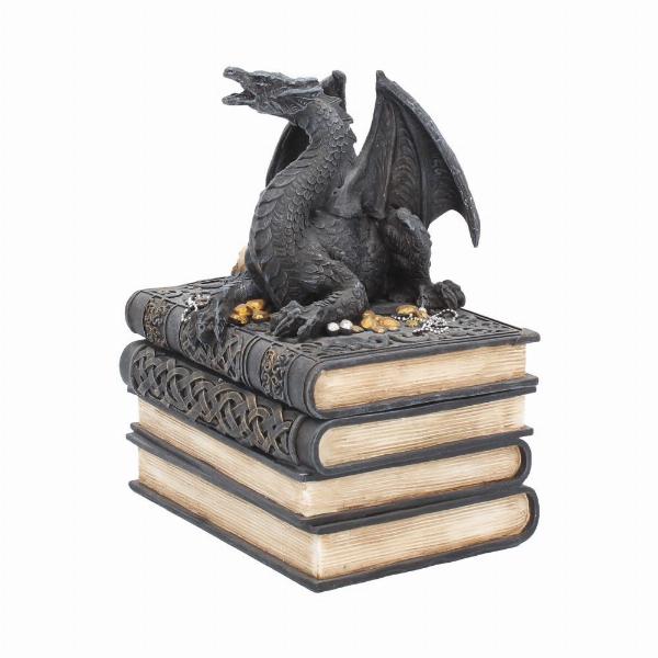 Photo #3 of product U2067F6 - Secrets of the Dragon Box Gothic Skull Books Trinket Box