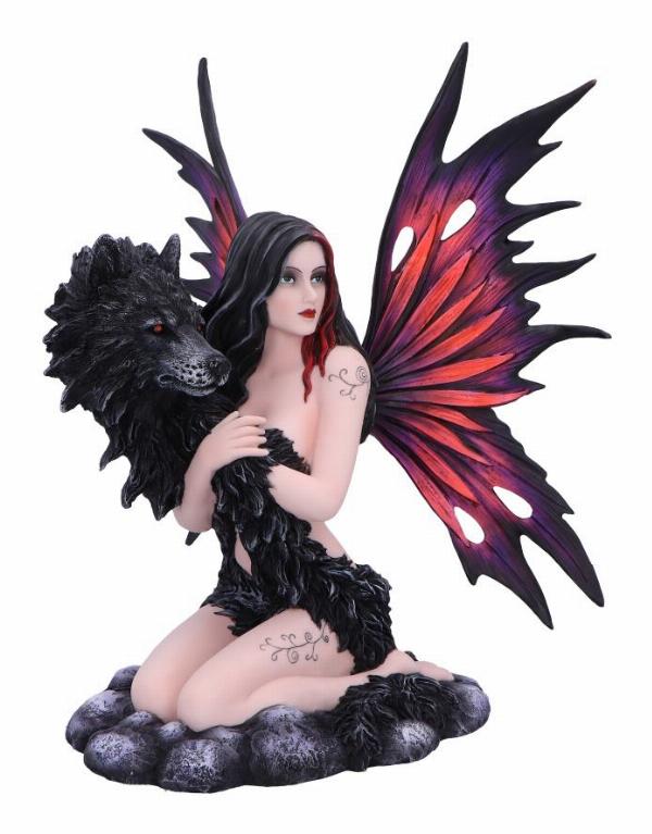 Photo #4 of product D6856C24 - Shadow Spirit Fairy and Wolf Figure