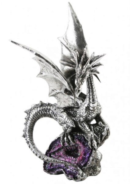 Photo of Silver Dragon with Purple Crystals Mystic Legends (Juliana)