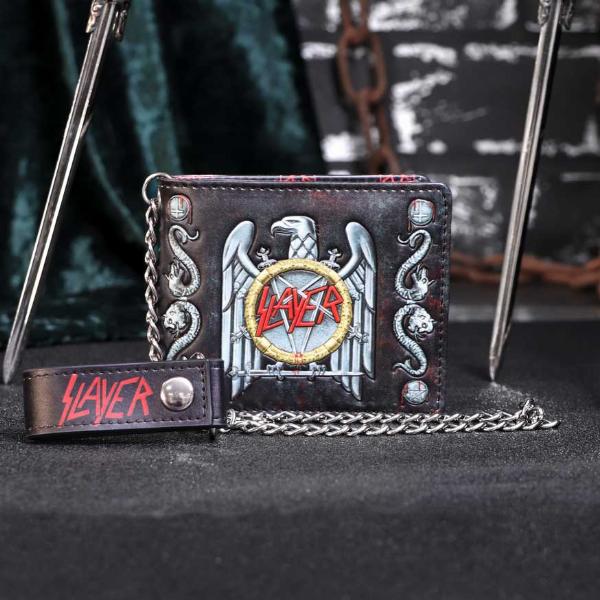 Photo #5 of product B5523T1 - Officially Licensed Slayer Eagle Logo Embossed Wallet Purse