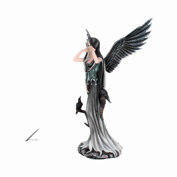 Photo #2 of product D2456G6 - Sorrel Large Dark Angel Fairy and Raven Figurine