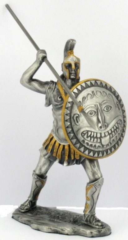 Photo of Spartan Warrior with Spear Pewter Figurine