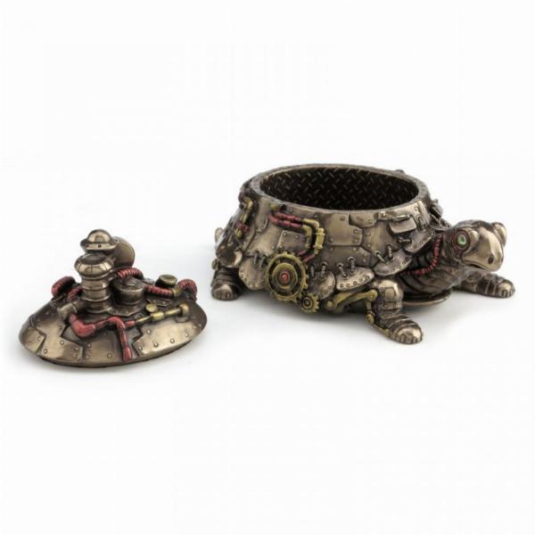 Photo of Steampunk Turtle Figurine Box Bronze