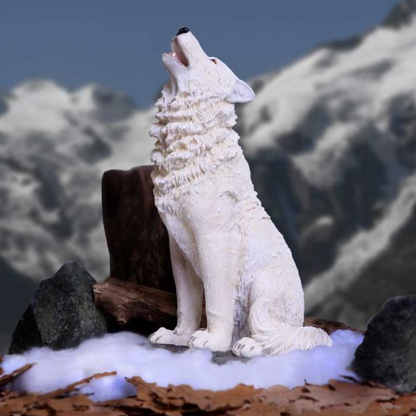 Photo #5 of product U5502T1 - Storms Cry Howling White Wolf Figure 41.5cm