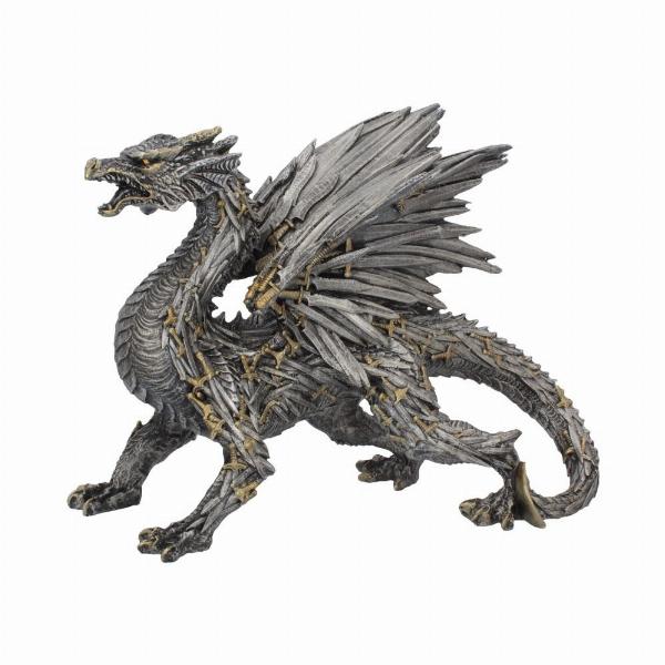 Photo #1 of product U4072M8 - Swordwing Dragon Figure Forged From The Blades Of Enemies 29.5cm
