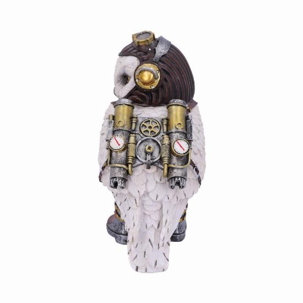 Photo #2 of product U4927R0 - Steampunk The Aviator Pilot Snowy Owl Figurine